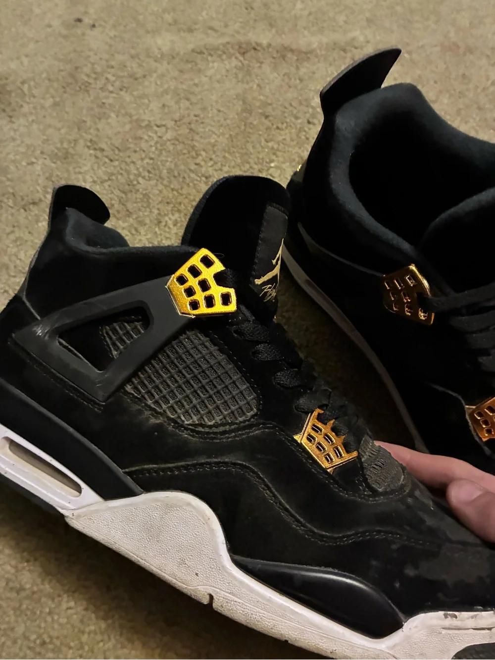 Jordan Men’s Black and Gold Basketball Sneakers